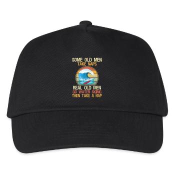 Some Old Men Take Naps Grandpa Water Ski Waterski - Kids’ Baseball Cap - black - Front