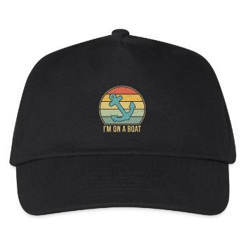 Je suis sur un bateau - Casquette de baseball Enfant - noir - Devant