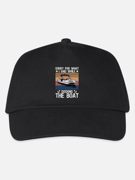Sorry What I Said Docking Boat Funny Lake Life - Kinder Basecap - Schwarz