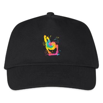 Skeleton Bobsleigh Winter Sports Sled - Kids’ Baseball Cap - black - Front