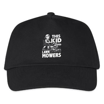 This Kid Loves Lawn Mowers - Kids’ Baseball Cap - black - Front