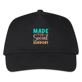 Social Worker Quote Made For Social Support Social - Kids’ Baseball Cap - black - Front