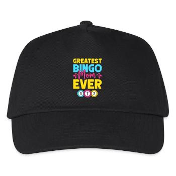 Bingo Game Greatest Bingo Mom Ever Bingo - Kinder Basecap - Schwarz - Vorne