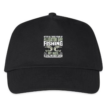 Alligator Gar Angelnetz-Stab und Rolle Kombination - Kinder Basecap - Schwarz - Vorne