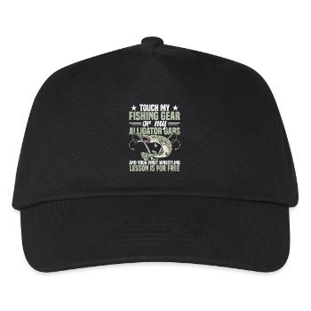 Alligator Gar Fischerrute Köder Alligator Gar - Kinder Basecap - Schwarz - Vorne