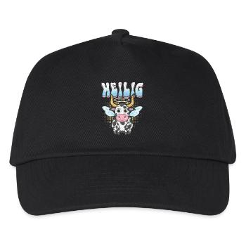 Vache Sacrée avec Auréole et Ailes - Casquette de baseball Enfant - noir - Devant
