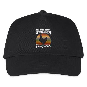 Winziger Dinosaurier Spruch - Kinder Basecap - Schwarz - Vorne