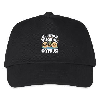 Cyprus All I Need Is Vitamin Cyprus Cyprus Flag - Kids’ Baseball Cap - black - Front