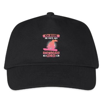 Snowboard ROCKEZ LES PENTES COMME UN SNOWBOARD - Casquette de baseball Enfant - noir - Devant