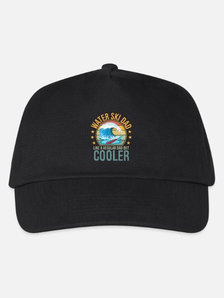 Waterski Dad Fathers Day Ski Lover Dad Water Ski - Kinder Basecap - Schwarz