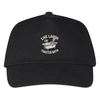 Live Laugh Toaster Bath - Kids’ Baseball Cap - black - Front