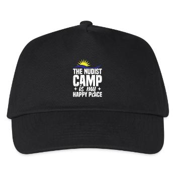 Naturismus Nudismus-Symbol Freiheitsliebhaber Nudistencamp - Kinder Basecap - Schwarz - Vorne