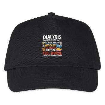 Dialysis Everyday Life: Feet Up TV Snacks - Kids’ Baseball Cap - black - Front