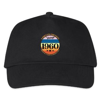 1960er Vintage-Geburtstagsgeschenk 60er Jahre - Kinder Basecap - Schwarz - Vorne