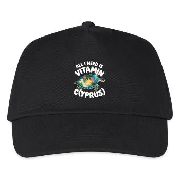 Cyprus All I Need Is Vitamin Cyprus Cyprus Flag - Kids’ Baseball Cap - black - Front