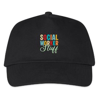 Social Worker Quote Stuff Social Work - Kinder Basecap - Schwarz - Vorne