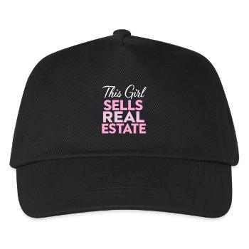 This Girl Sells Real Estate - Kids’ Baseball Cap - black - Front