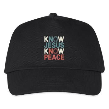 Know Jesus Know Peace - Kinder Basecap - Schwarz - Vorne