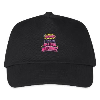 Anime-fangirl Schreit Anime-reaktion - Kinder Basecap - Schwarz - Vorne