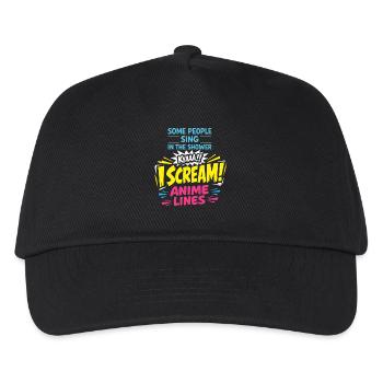 Anime-fangirl Schreit Anime-reaktion - Kinder Basecap - Schwarz - Vorne