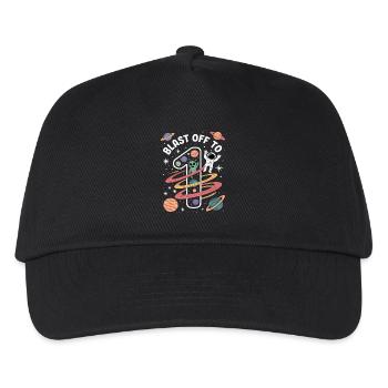Departure into space 1st birthday children's birthday party - Kids’ Baseball Cap - black - Front