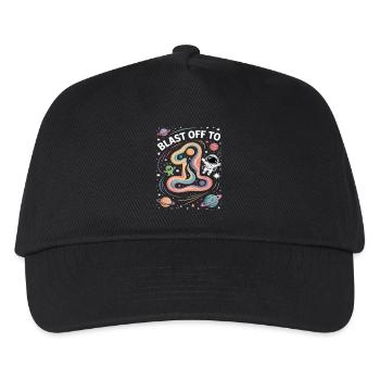 Departure into space 1st birthday children's birthday party - Kids’ Baseball Cap - black - Front