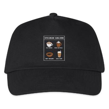 Coffee Language Global Edition - Kinder Basecap - Schwarz - Vorne