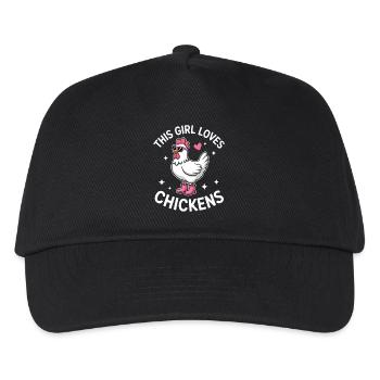 Hühner Spruch Huhn Lustiges Hühner Geschenk - Kinder Basecap - Schwarz - Vorne