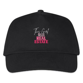 This woman sells real estate - Kids’ Baseball Cap - black - Front