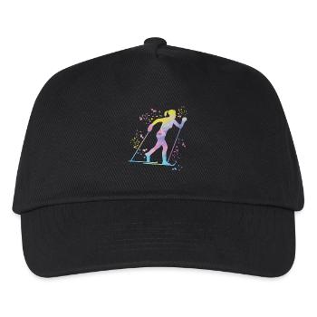 Ski de fond Ski de fond - Casquette de baseball Enfant - noir - Devant