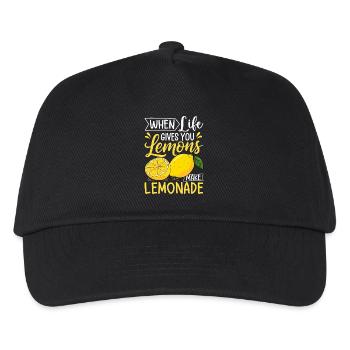 When Life Gives You Lemons Make Lemonade - Kids’ Baseball Cap - black - Front