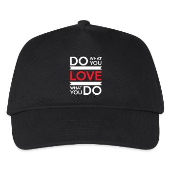 Fais ce que tu aimes, aime ce que tu fais - Casquette de baseball Enfant - noir - Devant
