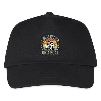 Boating Sailor Boat Life is Better On a Boat - Kids’ Baseball Cap - black - Front