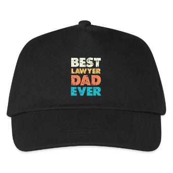 Best Lawyer Dad Ever - Kinder Basecap - Schwarz - Vorne