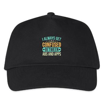 Les passionnés de fitness sont confus entre ABS et applications - Casquette de baseball Enfant - noir - Devant