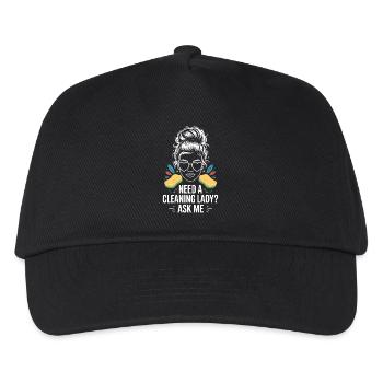 Reinigungskraft Spruch Lustiges Putzfrau Geschenk  - Kinder Basecap - Schwarz - Vorne