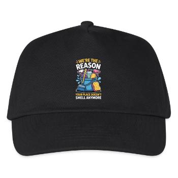 Reinigungskraft Spruch Lustiges Putzfrau Geschenk  - Kinder Basecap - Schwarz - Vorne