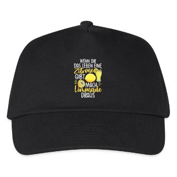 Wenn Dir Das Leben Eine Zitrone Gibt Mach Limonade - Kinder Basecap - Schwarz - Vorne