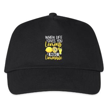 When Life Gives You Lemons Make Lemonade - Kids’ Baseball Cap - black - Front