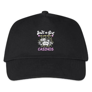 Casino Player Gambling - Kids’ Baseball Cap - black - Front