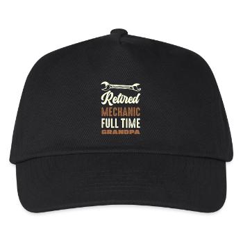 Retired Mechanic Grandpa - Kinder Basecap - Schwarz - Vorne