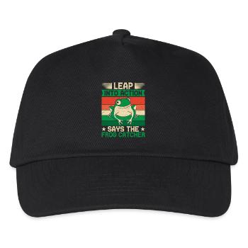 Frog Catcher Leap Into Action Frog - Kids’ Baseball Cap - black - Front