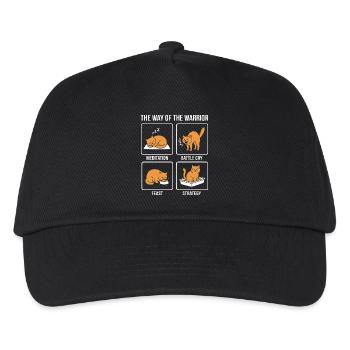 Funny Cat The Way of the Warrior Samurai Orange - Kids’ Baseball Cap - black - Front