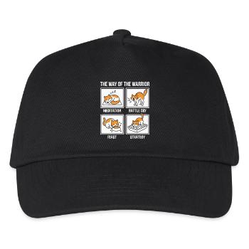 Funny Cat The Way of the Warrior Samurai Orange - Kids’ Baseball Cap - black - Front