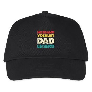 Husband Vocalist Dad Legend - Kids’ Baseball Cap - black - Front