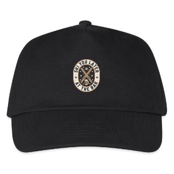 Skier plus tard au bar après ski bar - Casquette de baseball Enfant - noir - Devant