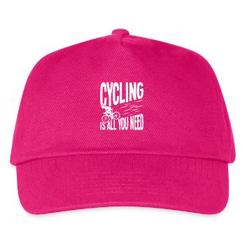 Le vélo, c’est tout ce dont tu as besoin - Casquette de baseball Enfant - fuchsia - Devant