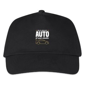Mein anderes Auto ist auch schneller - Kinder Basecap - Schwarz - Vorne