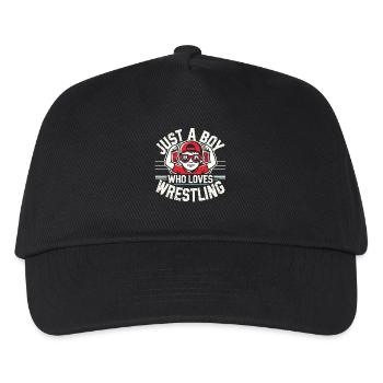 Wrestling, Ringen, Just A Boy Who Loves Wrestling - Kids’ Baseball Cap - black - Front