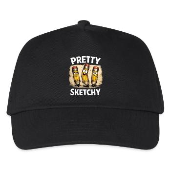 Ziemlich Skizzenhaft Pretty Sketchy Bleistifte - Kinder Basecap - Schwarz - Vorne